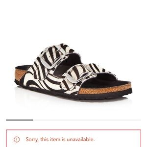 Birkenstock Arizona Zebra Calf Hair Ponyhair Sandals
